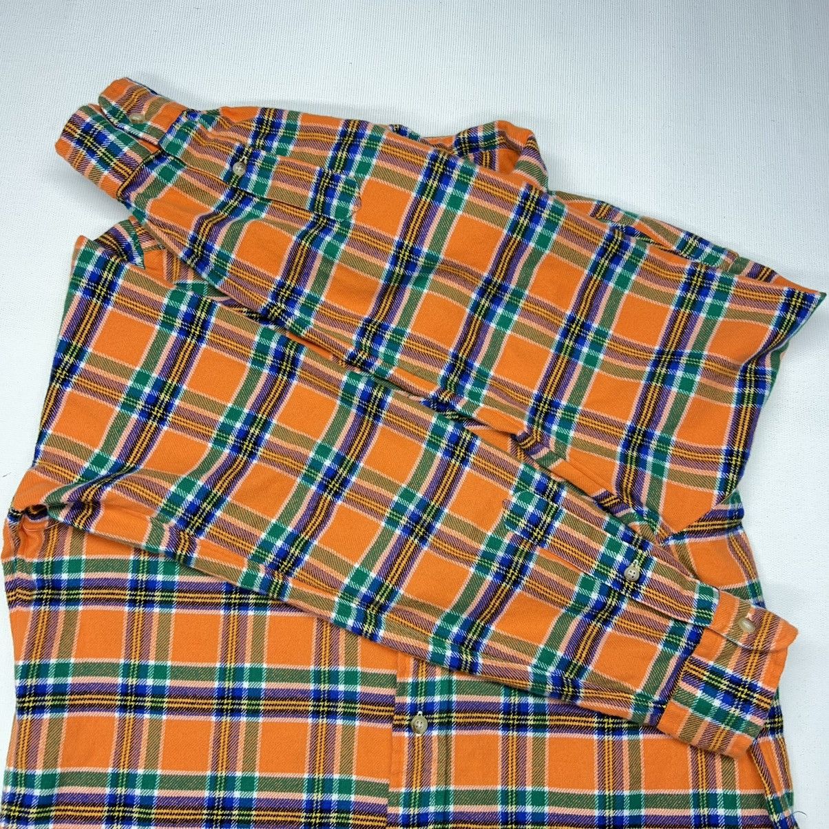 Polo Ralph Lauren Polo Ralph Lauren Flannel Shirt Orange Button Down Classic Size US M / EU 48-50 / 2 - 8 Thumbnail