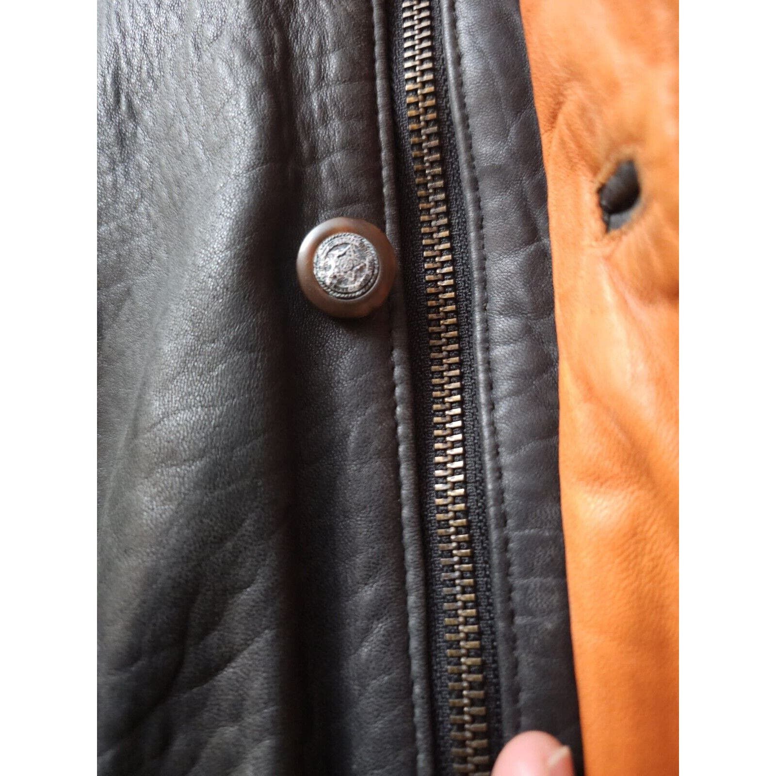 Vintage Georgetown Soft Leather Design Bomber Jacket Aviator