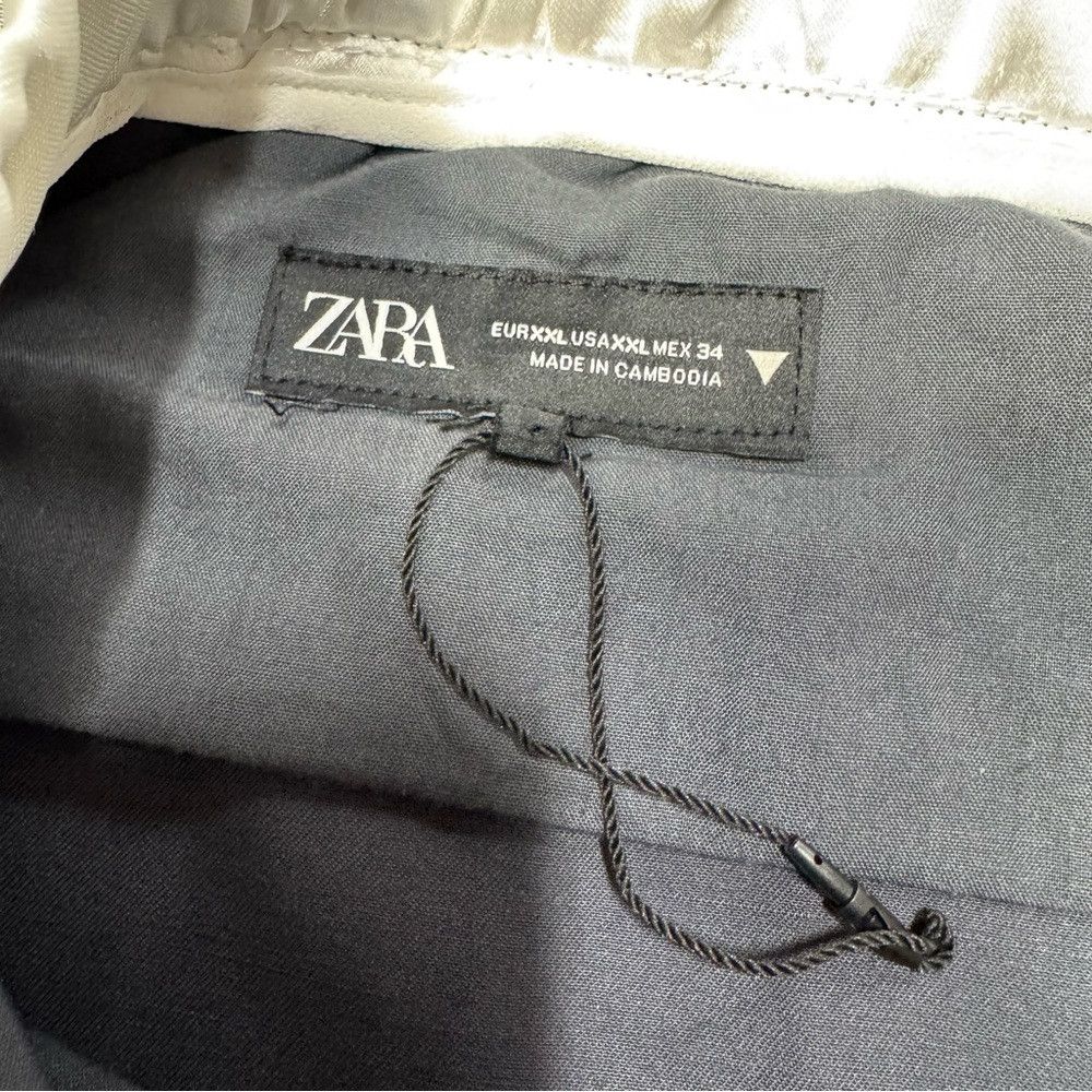 Zara New Zara Contrasting Boxer Waist Grey Skirt Size XXL Size 42" / US 20 - 7 Thumbnail