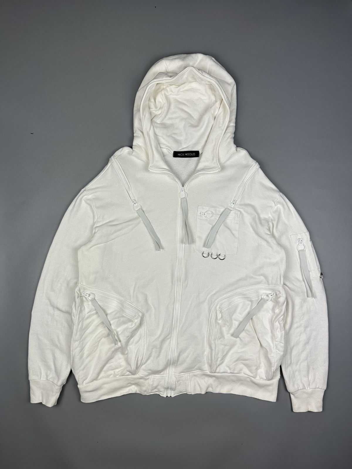 14th Addiction × If Six Was Nine Seditionaries Nick Needles Multiple Zips Off White Hoodies Size US XXL / EU 58 / 5 - 1 Thumbnail