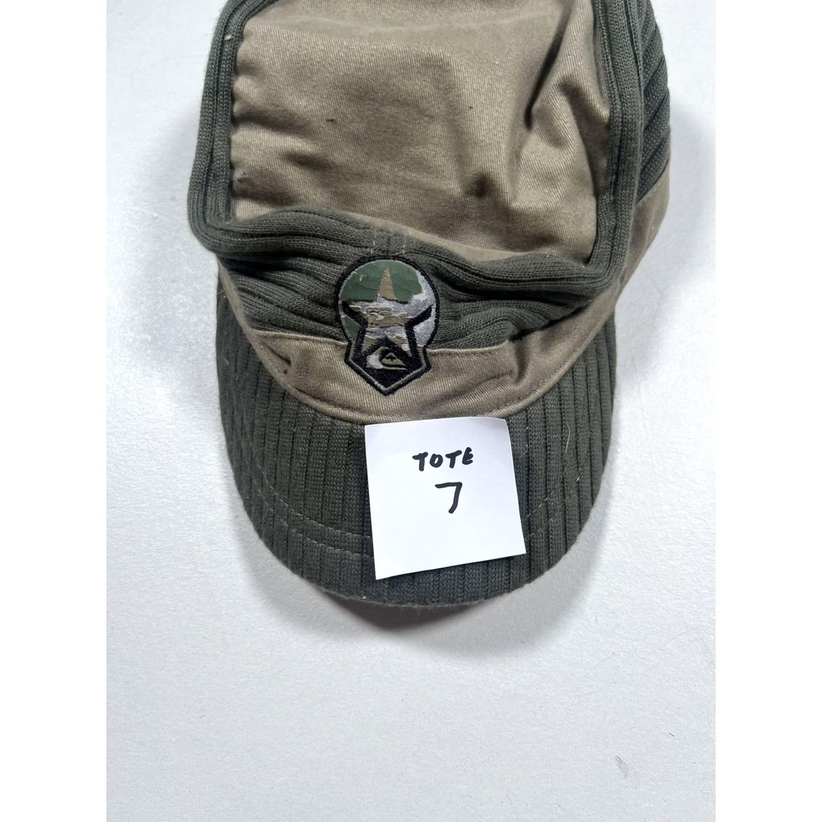 Quiksilver Quiksilver Army Cap Hat Fitted Mens S/M Green Twill Casual Military Surf Logo Size ONE SIZE - 7 Thumbnail