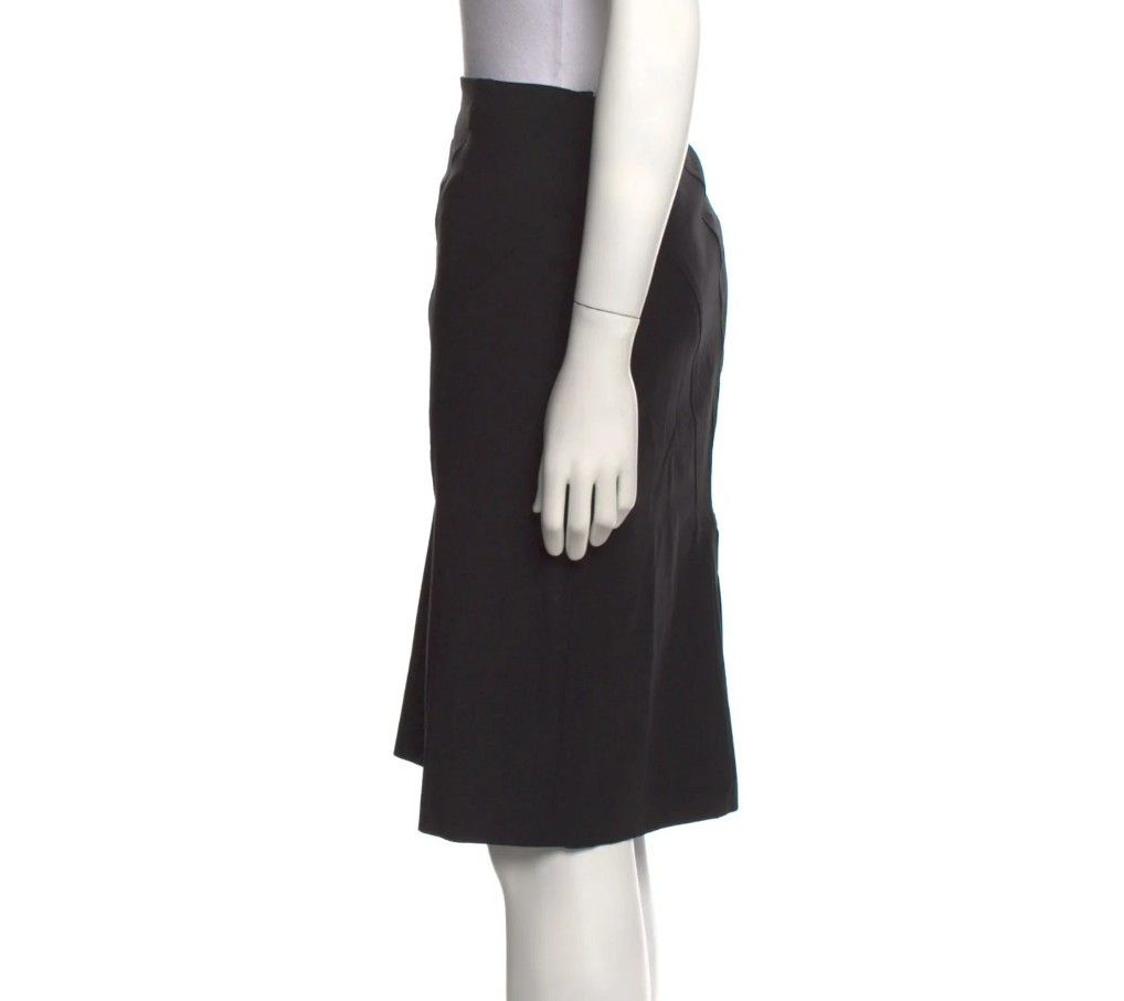 La Perla Tailored Wool Skirt Zip Closure in Black Size 30" / US 8 / IT 44 - 4 Thumbnail