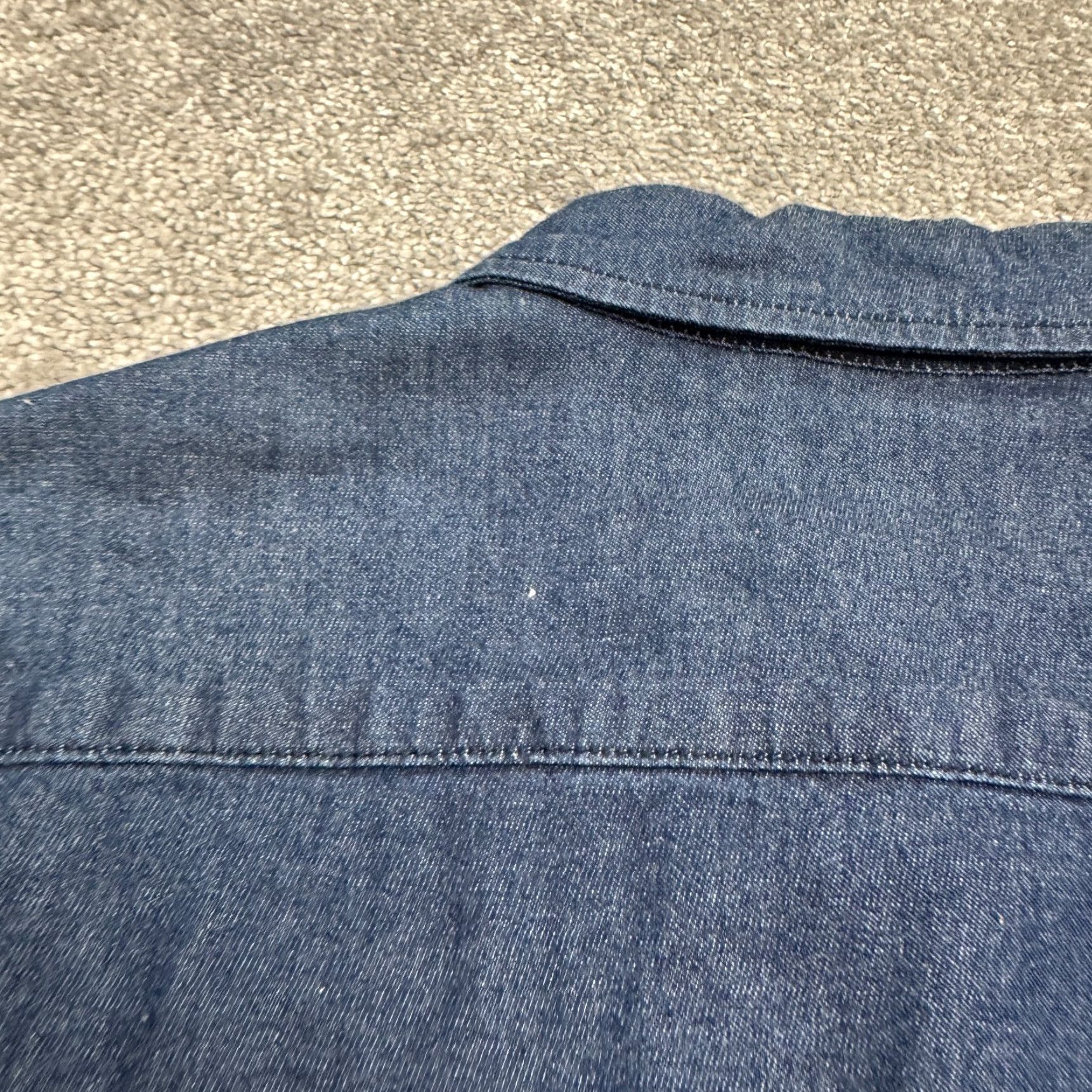 Asos ASOS Denim Button-Down Shirt Mens Small Blue Long Sleeve Cotton Casual Shirt Size US S / EU 44-46 / 1 - 4 Thumbnail