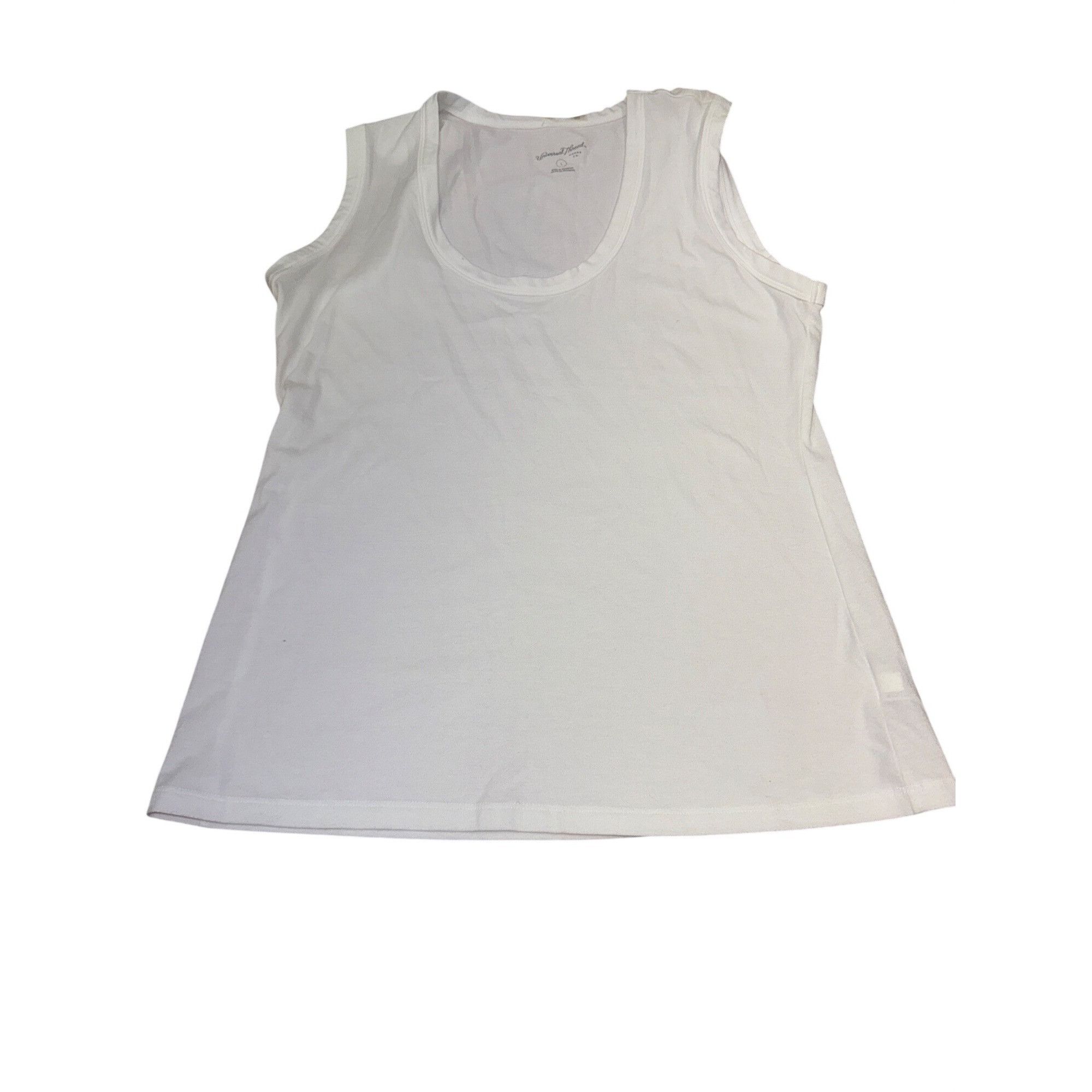 Other Universal Thread White Tank Top L Cotton/Polyester Blend Sco Size L / US 10 / IT 46 - 1 Thumbnail