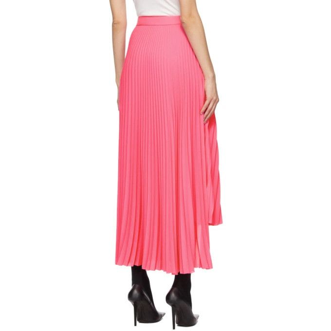 Balenciaga o1y0625 Midi Skirt in Fuchsia Size 27" / US 4 / IT 40 - 3 Thumbnail