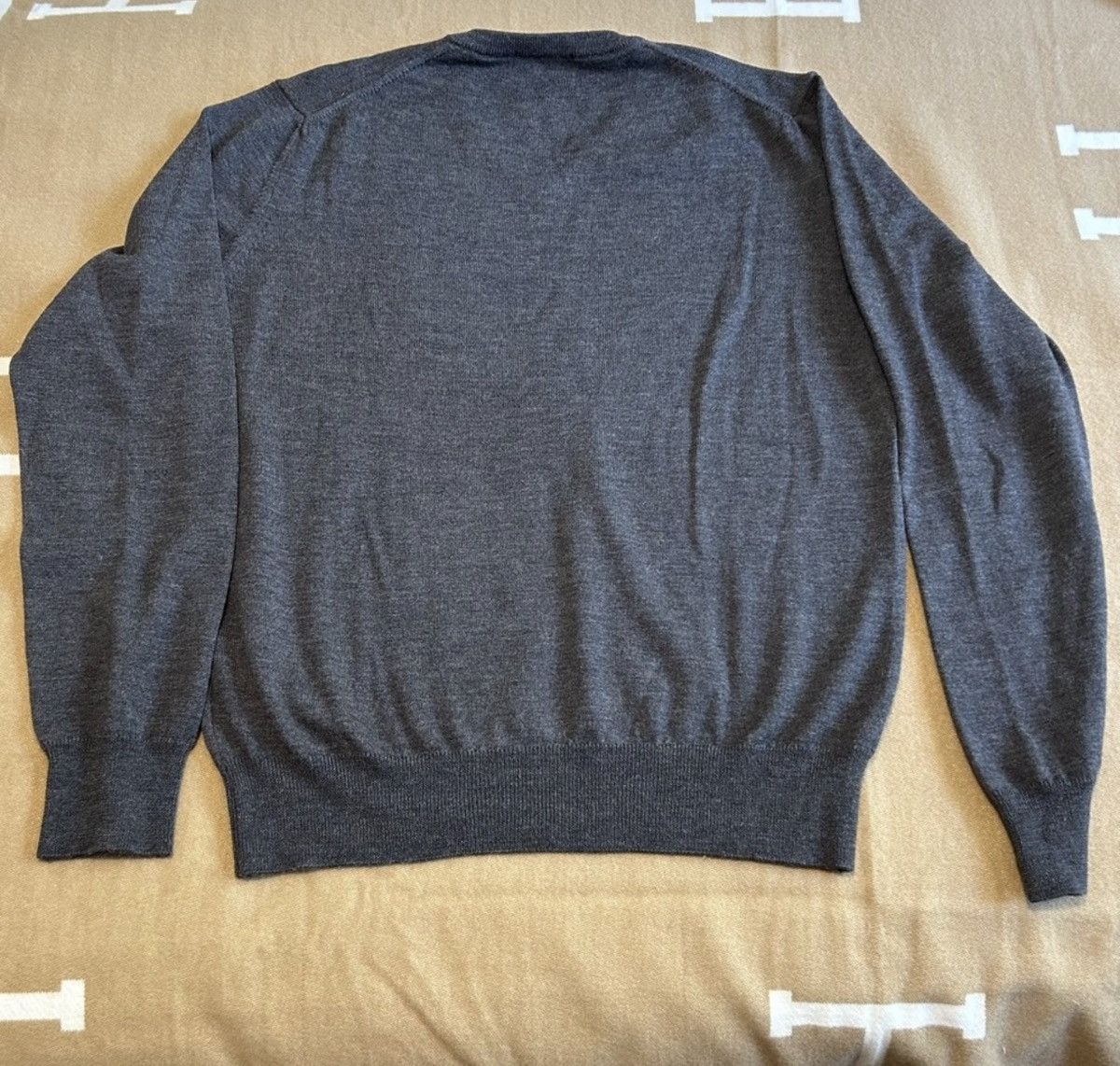 Versace Versace Collection V-Neck Sweater Gray Wool Medusa Logo Size US L / EU 52-54 / 3 - 7 Thumbnail