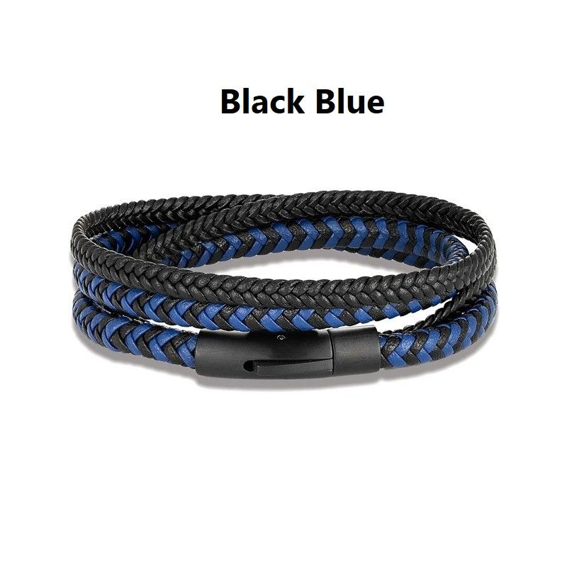 Other Double Layer Leather Bracelet Accessories Cuff Gift For Him Size ONE SIZE - 8 Thumbnail