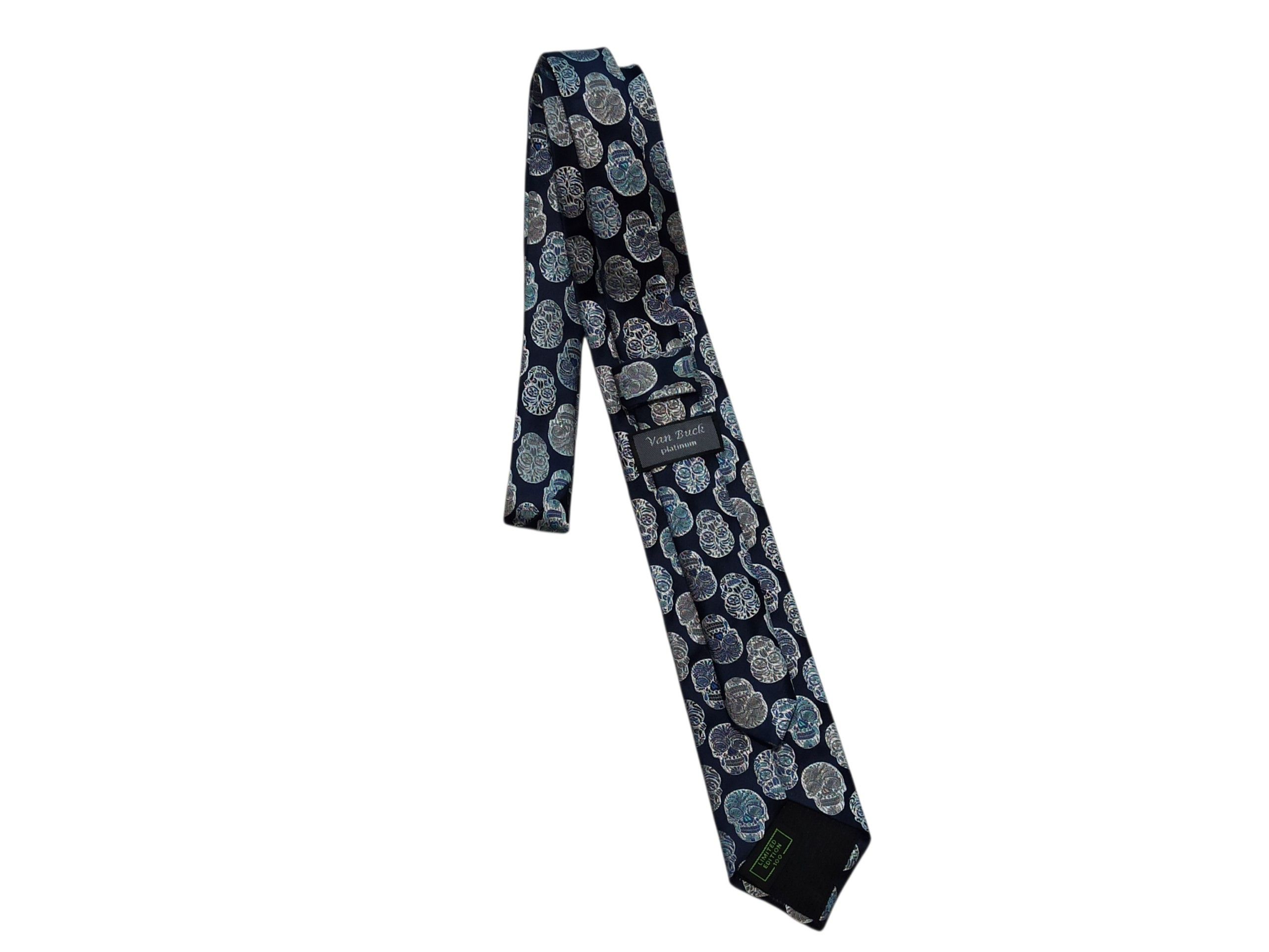 Other Van Buck Platinum Silk Skull Tie Limited Edition 1/100 Size ONE SIZE - 8 Thumbnail