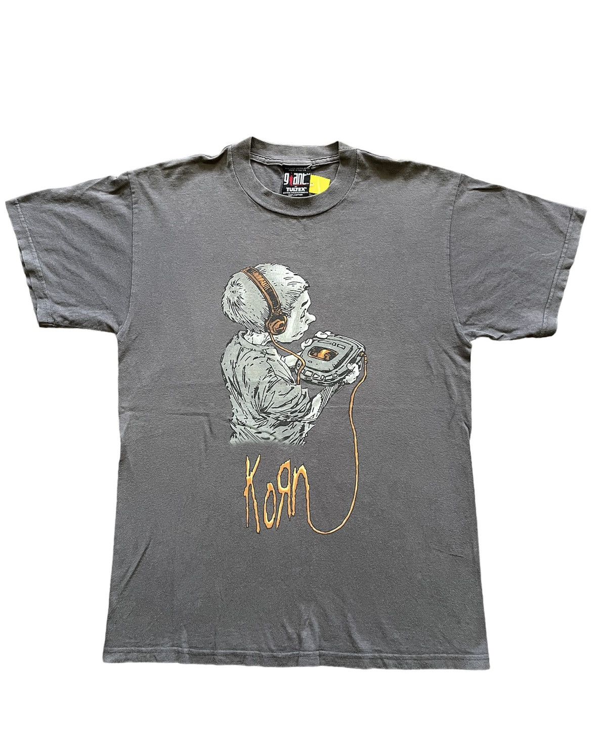 image of Band Tees x Vintage Korn in Grey, Men's (Size Medium)