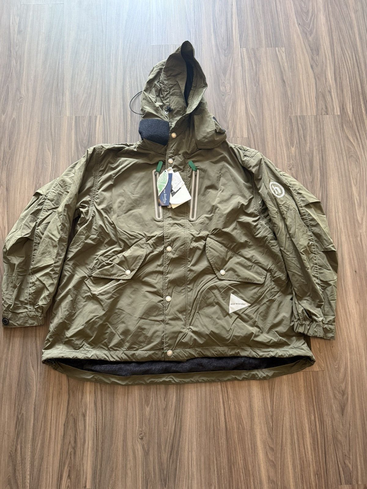 And Wander × HIDDEN and wander x Hidden NY Jacket L XL Olive Technical Parka Size US XL / EU 56 / 4 - 1 Thumbnail