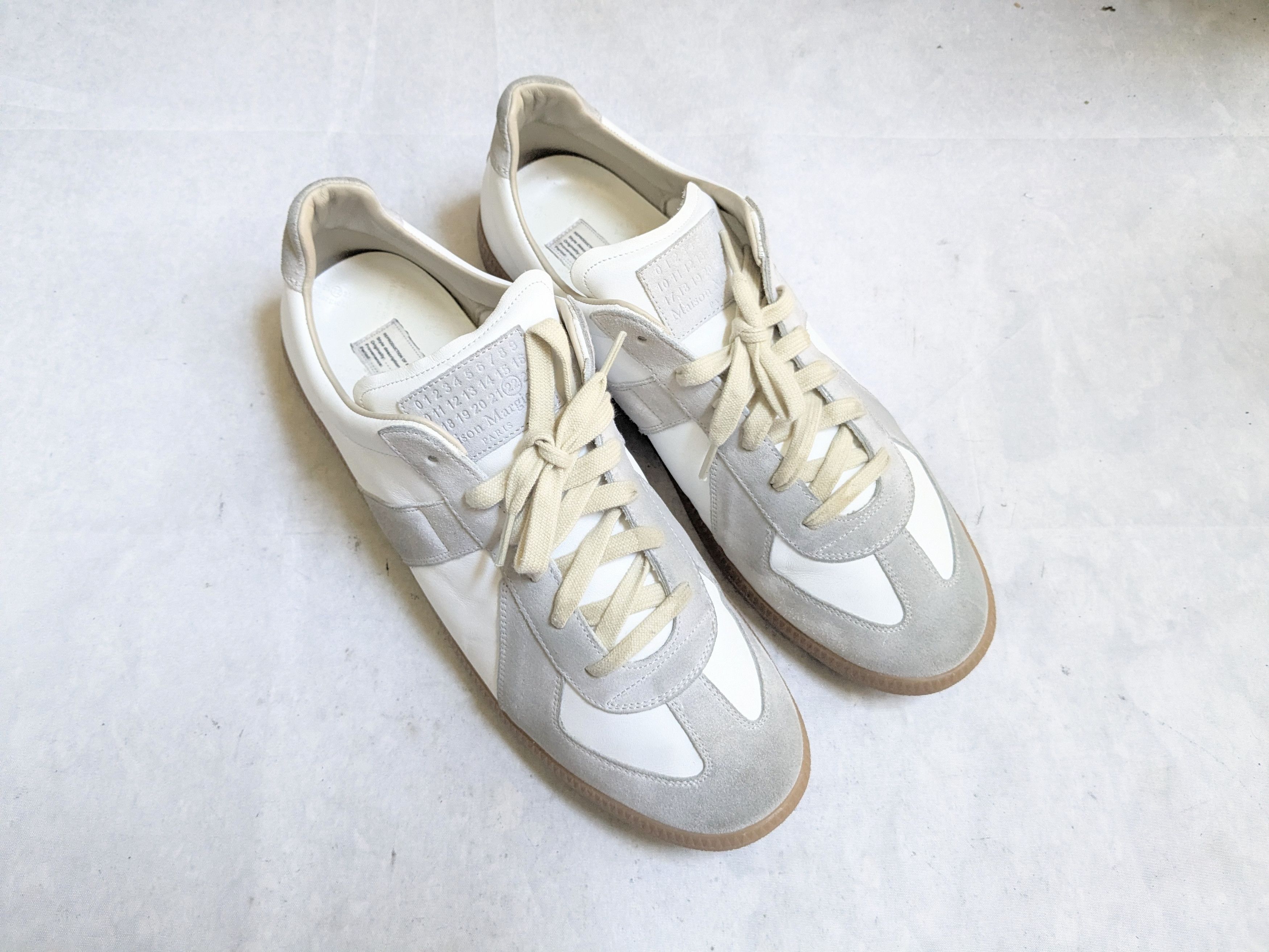 Maison Margiela Maison Margiela Replica GAT Sneaker white gray 13 46 low top Size US 13 / EU 46 - 4 Thumbnail