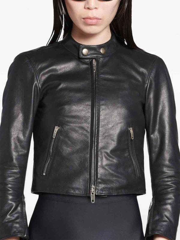Balenciaga o1mt1gz0226 Racer Jacket In Black Size M / US 6-8 / IT 42-44 - 3 Thumbnail