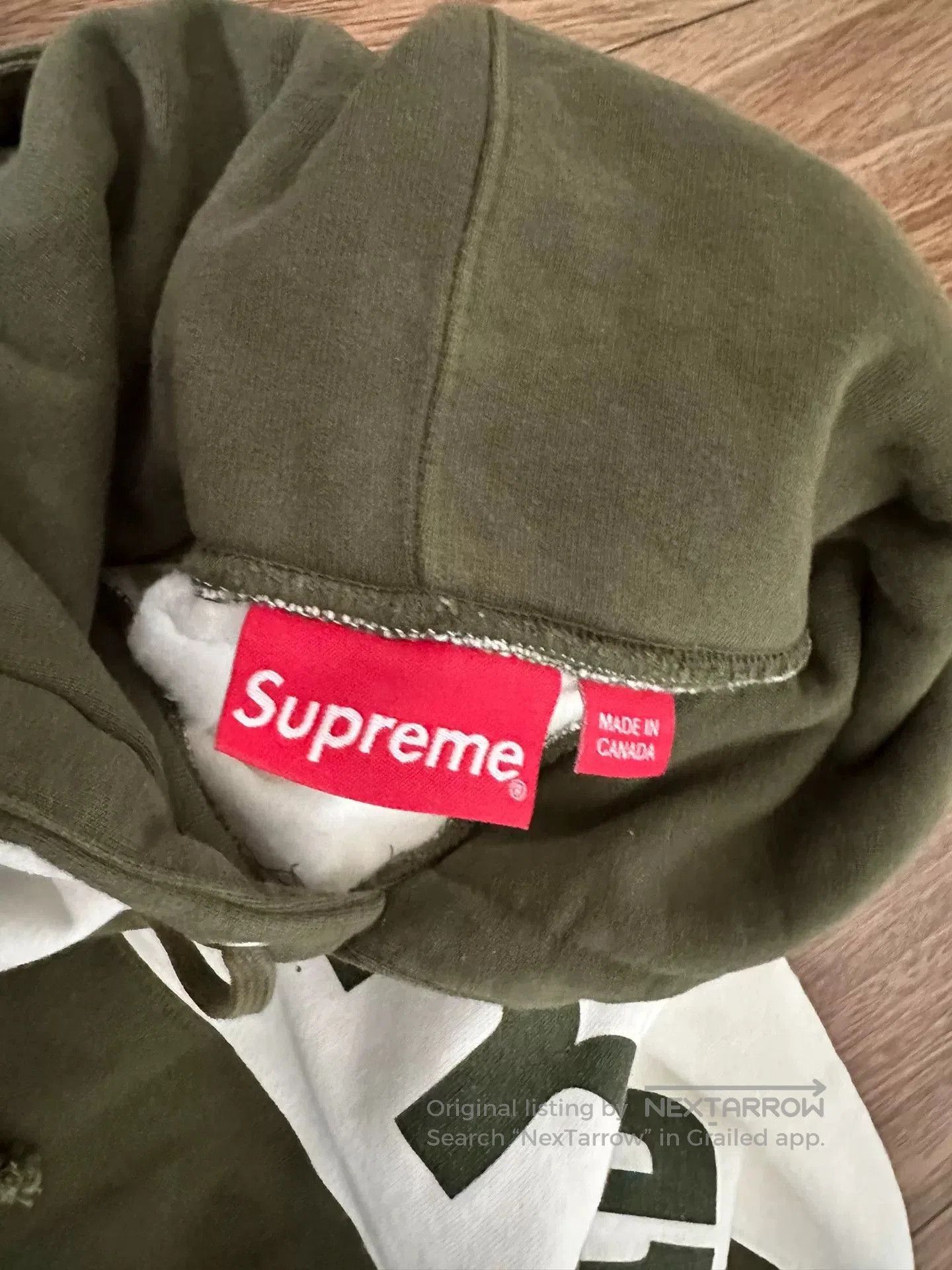 Supreme supreme blocked hooded sweatshirt in olive green. Size US M / EU 48-50 / 2 - 3 Thumbnail