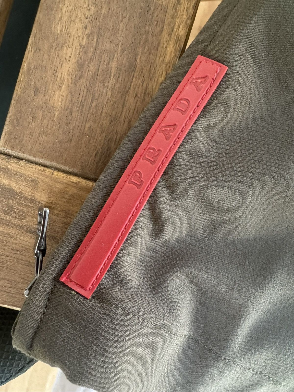 Prada Vintage Prada Olive Tech Nylon Trouser Pants Red Tab Size US 30 / EU 46 - 4 Thumbnail