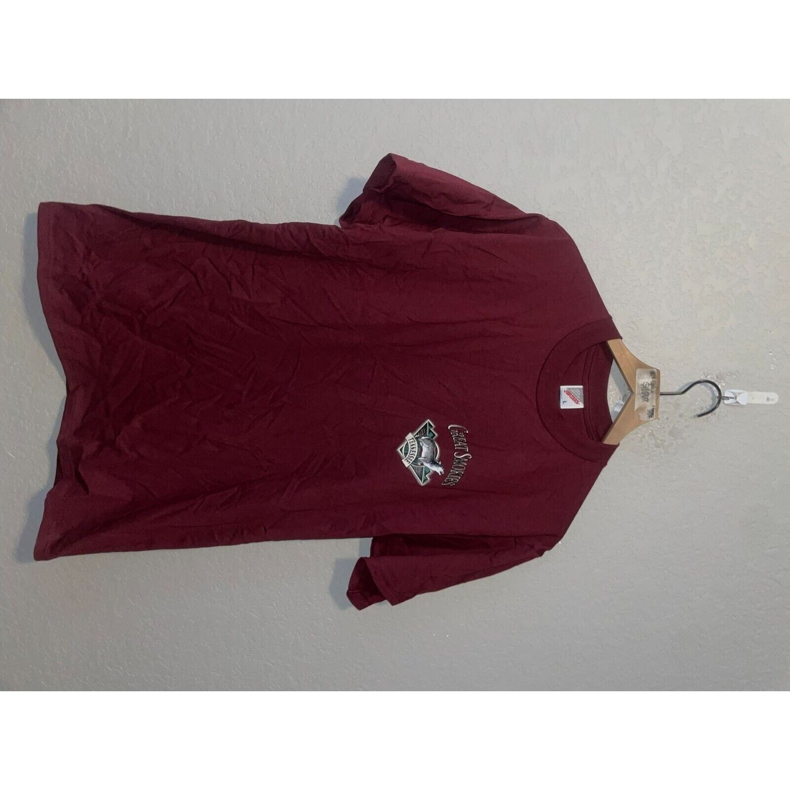 Jerzees Vintage Wolf Shirt Great Smokies Wilderness Red Tee VTG 90s Size US L / EU 52-54 / 3 - 2 Thumbnail