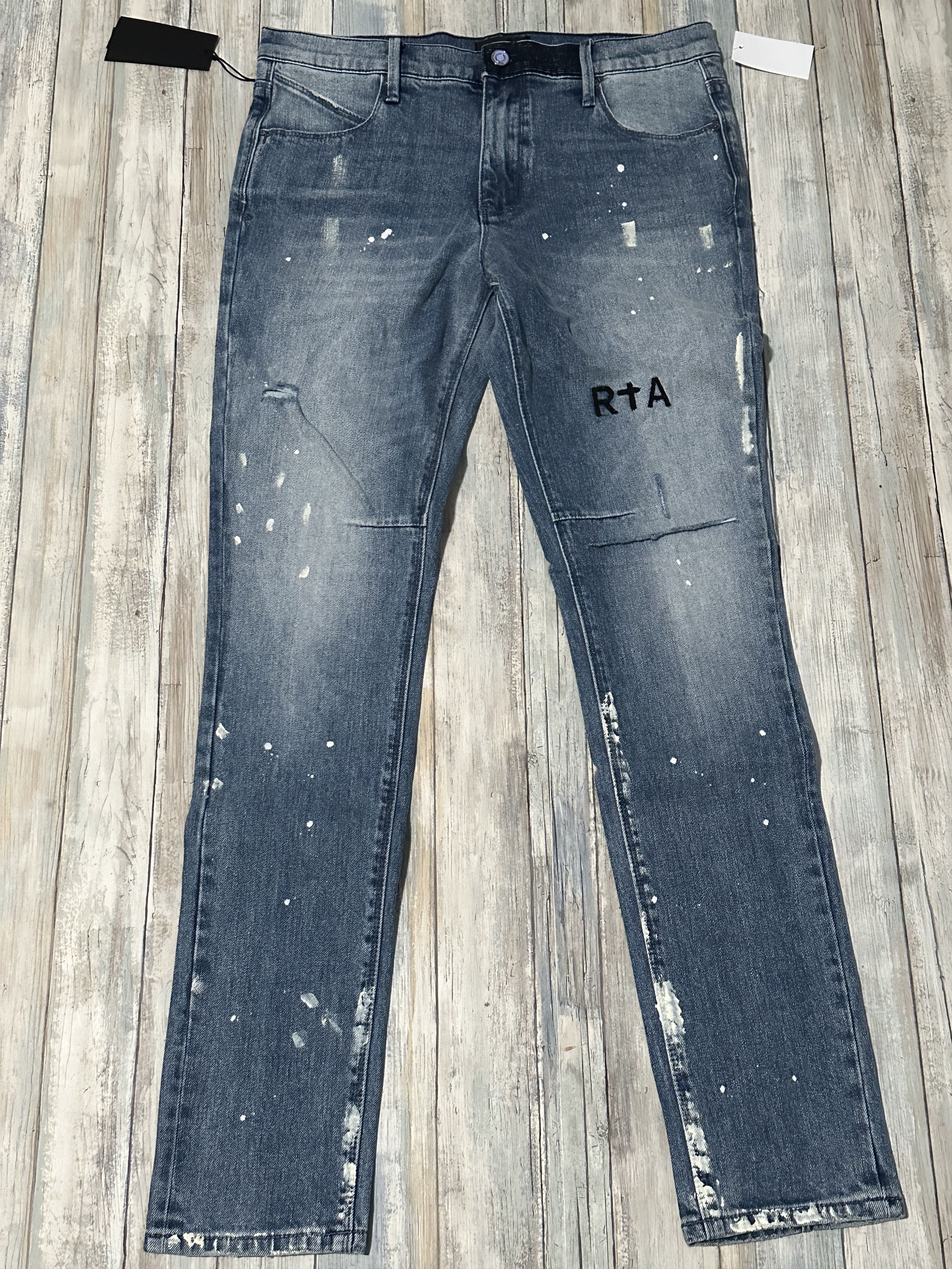 Rta Rta Clayton Paint Splatter Distressed Jeans 33 Size US 33 - 1 Thumbnail