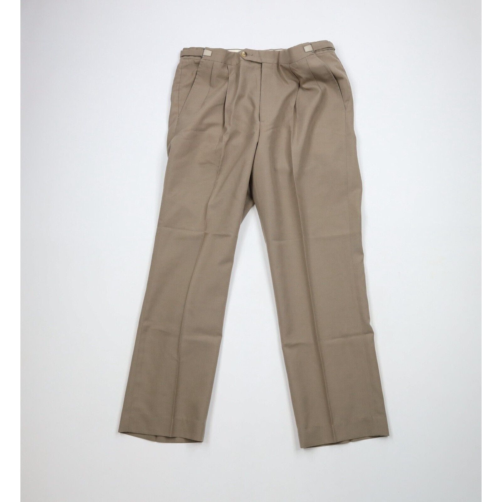 Vintage Vintage 90s Streetwear Wool Blend Buckle Waist Chino Pants Size US 36 / EU 52 - 1 Thumbnail
