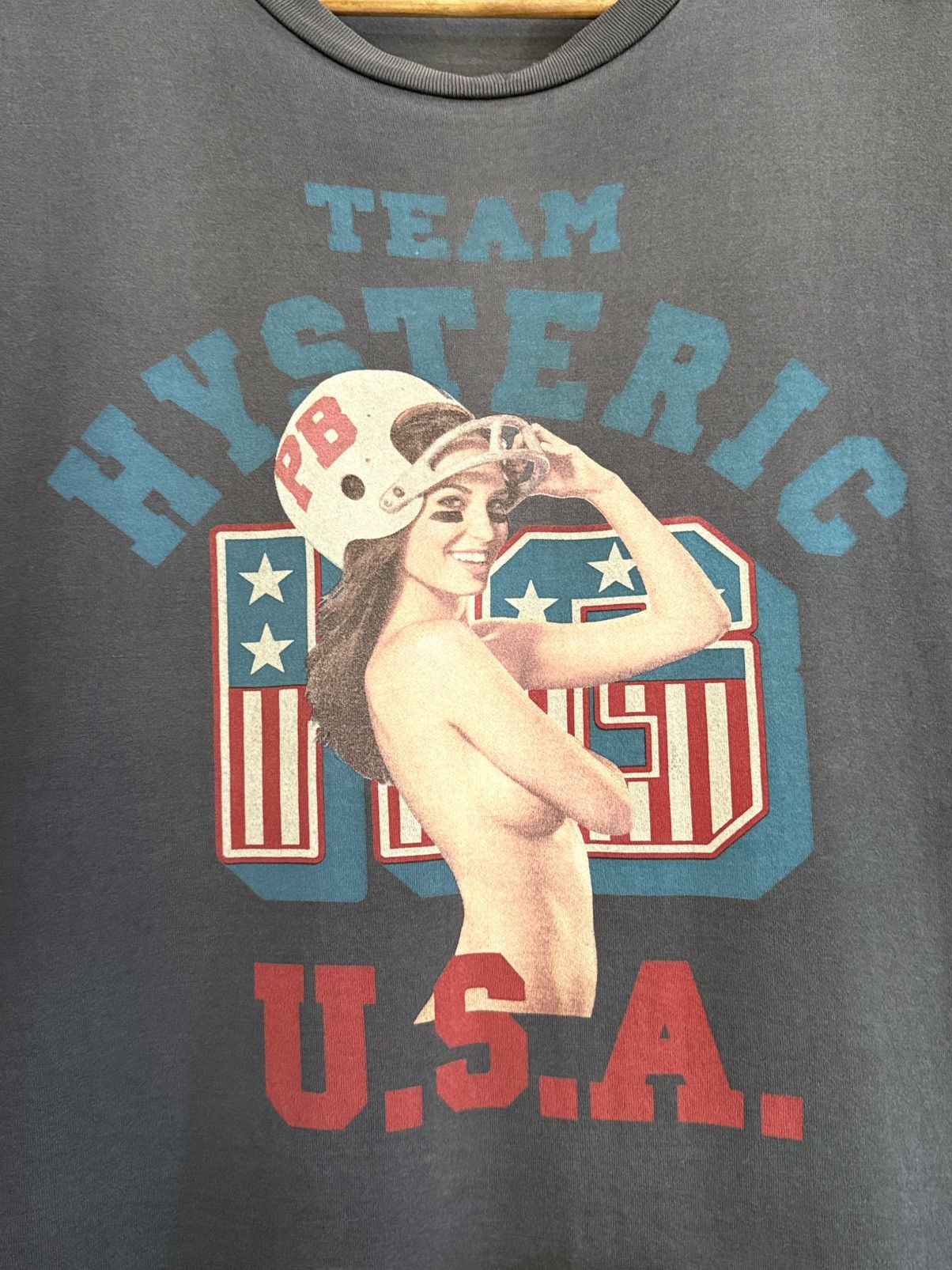 Hysteric Glamour × Playboy Thrashed Hysteric Glamour X Playboy Team Usa Sun Faded Tee Size US M / EU 48-50 / 2 - 3 Thumbnail