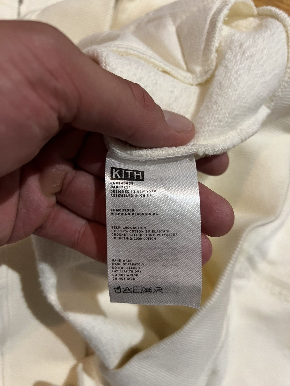 Kith KITH White/Cream Raglan Zip up. Size US L / EU 52-54 / 3 - 4 Thumbnail