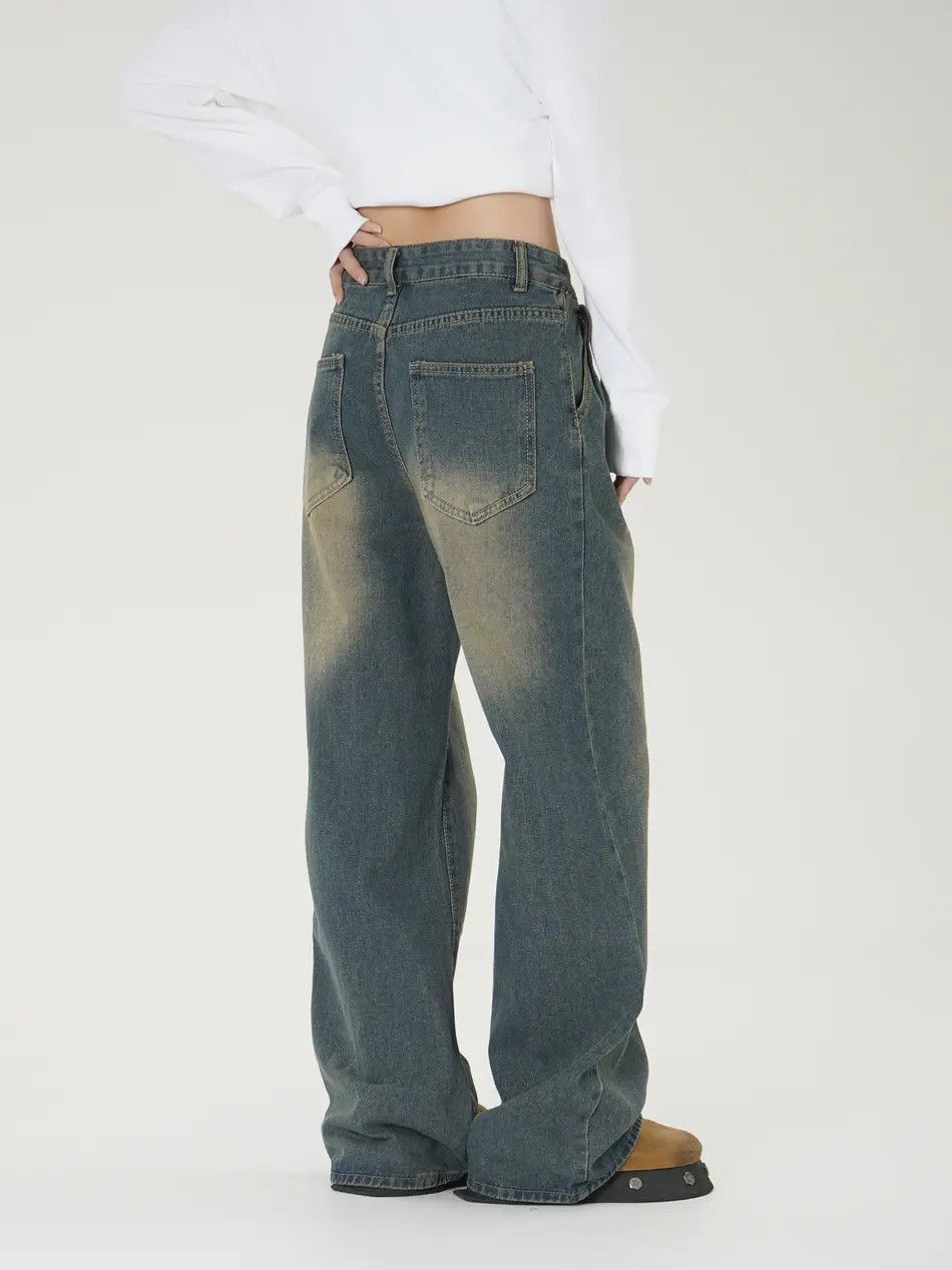 Japanese Brand Retro loose casual wide leg jeans Size US 30 / EU 46 - 4 Thumbnail