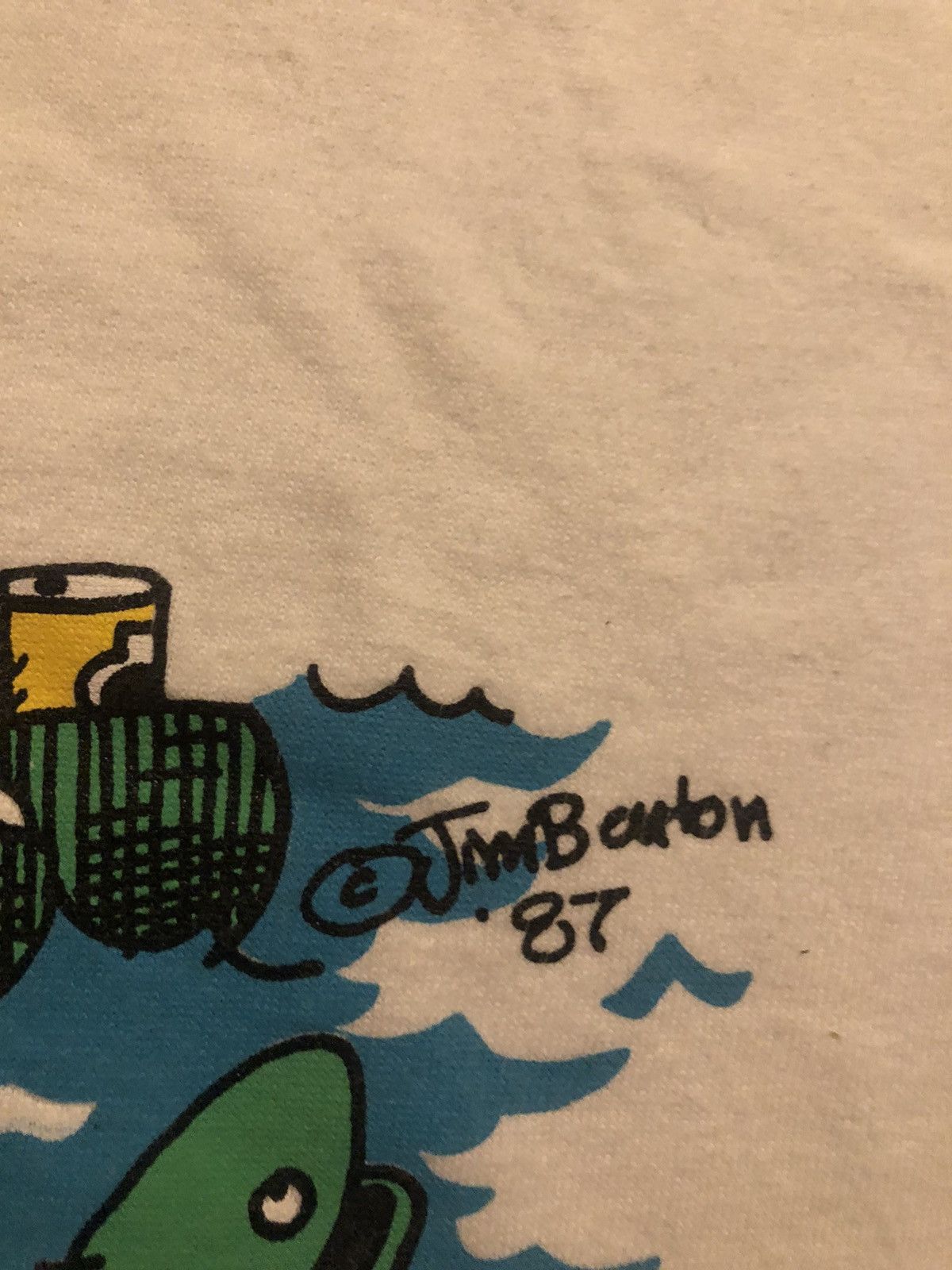 Vintage Vintage 1987 “ Mr Fisherman” T Shirt S/XL Size US XL / EU 56 / 4 - 3 Thumbnail