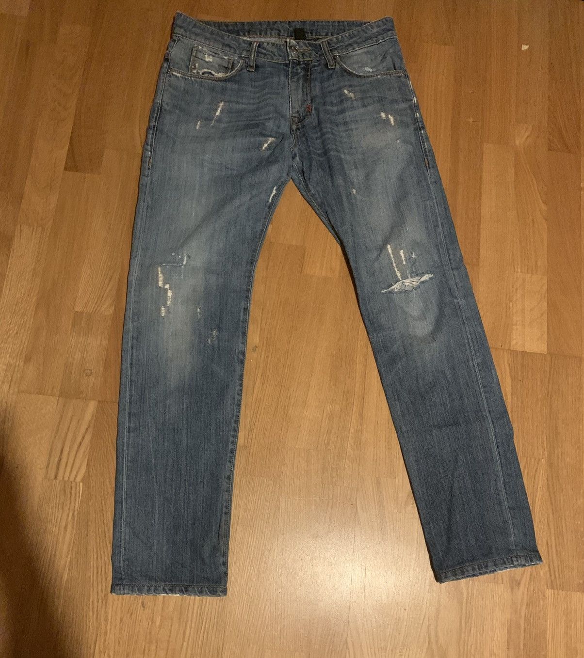 Takeshy Kurosawa Japanese distressed jeans with flipped backtab Size US 30 / EU 46 - 3 Thumbnail