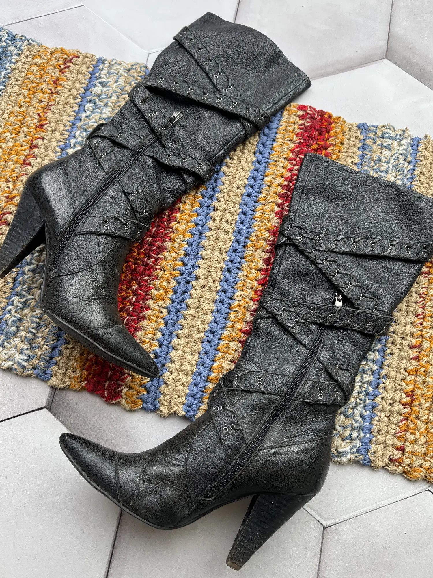 Vintage Vintage Leather Boots With Heeled (E4) Size US 6 / IT 36 - 4 Thumbnail