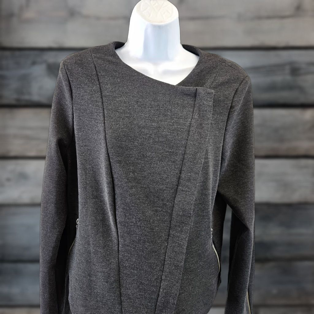 Vintage Christopher Banks Womens Jacket L Solid Gray Long Sleeve Zip Size L / US 10 / IT 46 - 1 Thumbnail