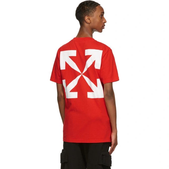 Off-White Red Mona Lisa Arrows T-Shirt Size XXS / US 00 / IT 34 - 3 Thumbnail