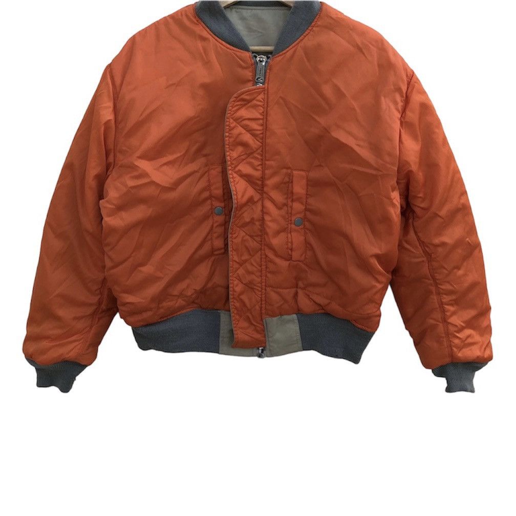 ALPHA INDUSTRIES Reversible Flight MA-1 Bomber Jacket Silver