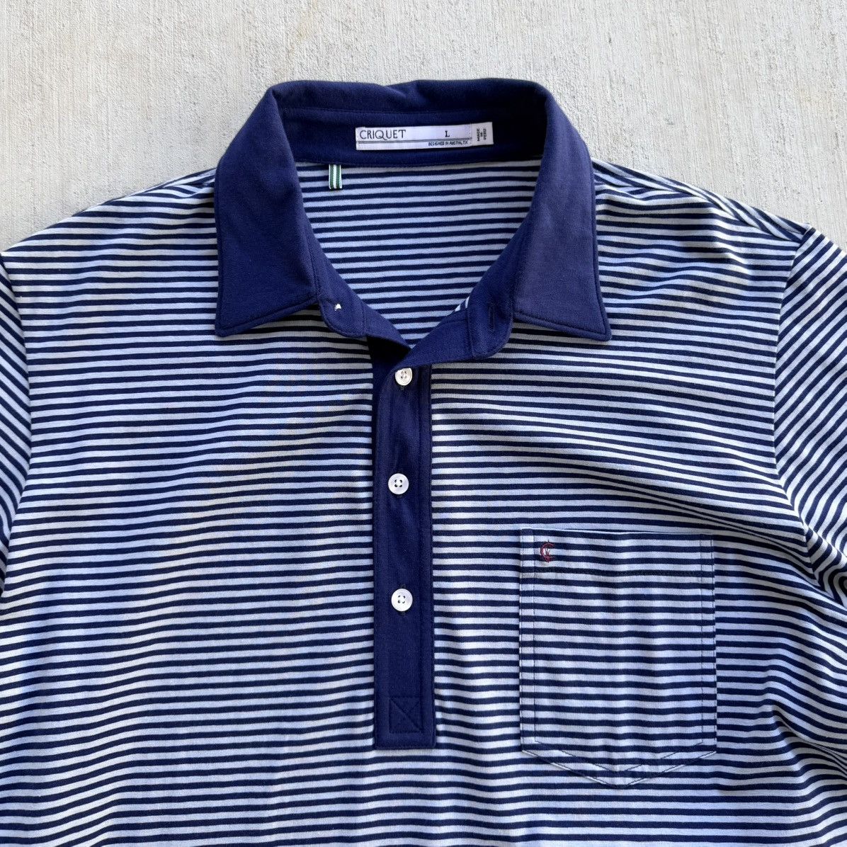 Criquet Criquet Polo Shirt Men Size Large Pima Cotton Stretch Size US L / EU 52-54 / 3 - 2 Thumbnail