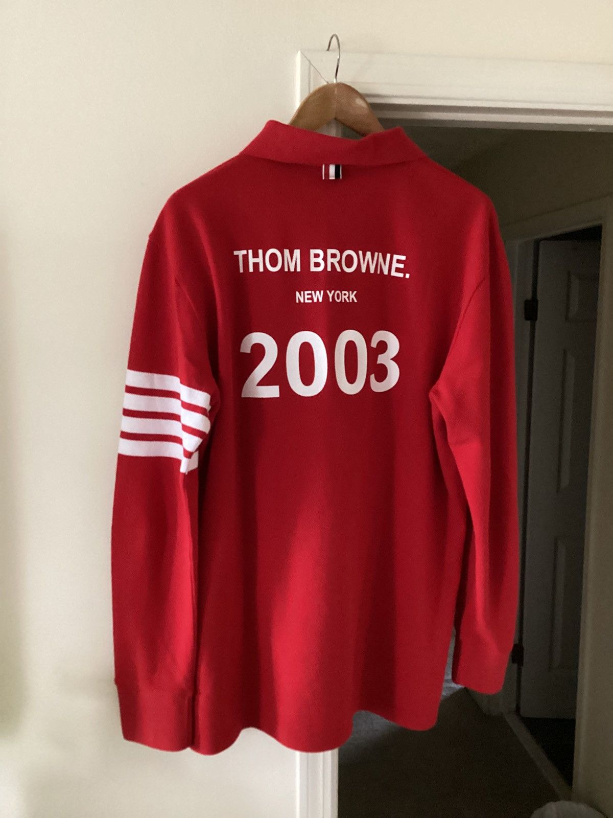 Thom Browne Thom browne 4 bar polo long sleeve sweater 2003 rugby NY Size US M / EU 48-50 / 2 - 1 Thumbnail