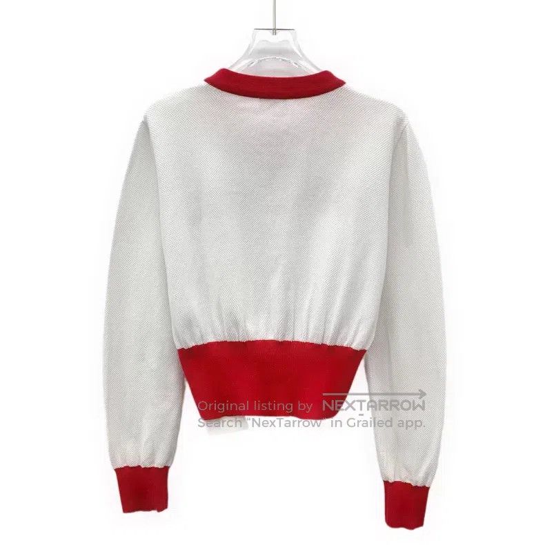 Chanel Chanel White logo letter inlaid cashmere round neck single Size XS / US 0-2 / IT 36-38 - 2 Thumbnail