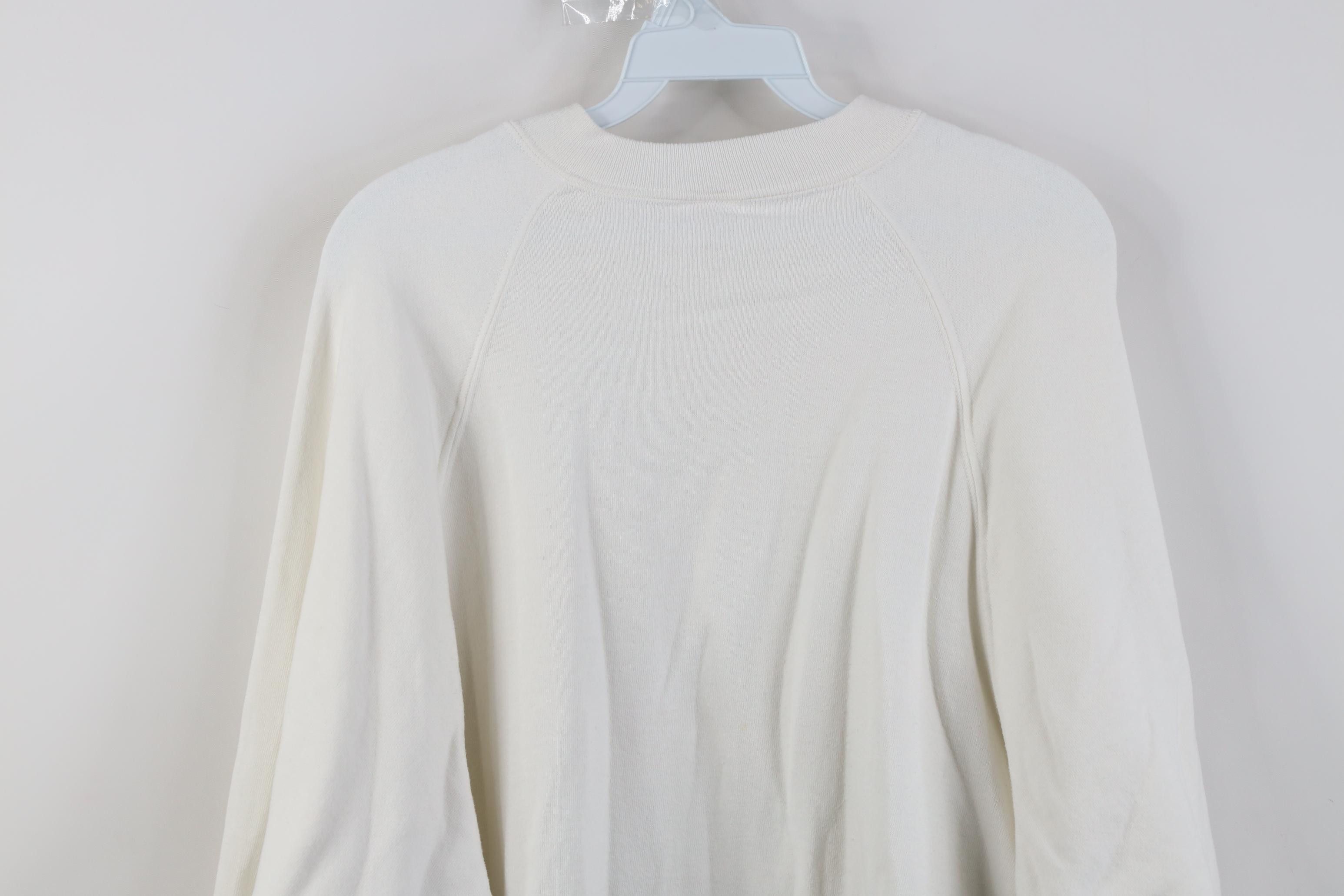 Vintage Vintage 90s Streetwear Raglan Crewneck Sweatshirt White USA Size US XXL / EU 58 / 5 - 9 Thumbnail