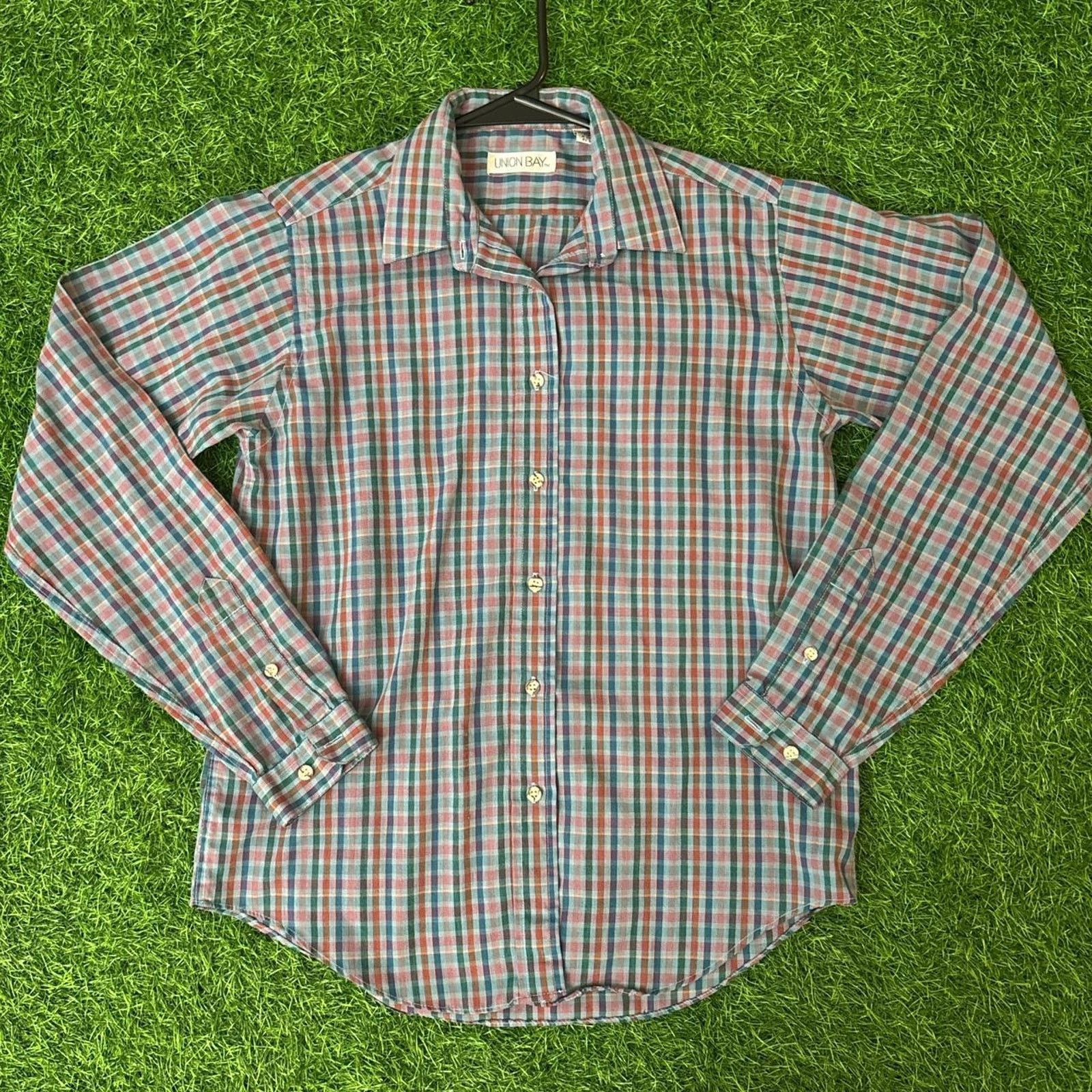 UNIONBAY Women's Y2k Union Bay Plaid Collared Dress Shirt Size M / US 6-8 / IT 42-44 - 1 Thumbnail