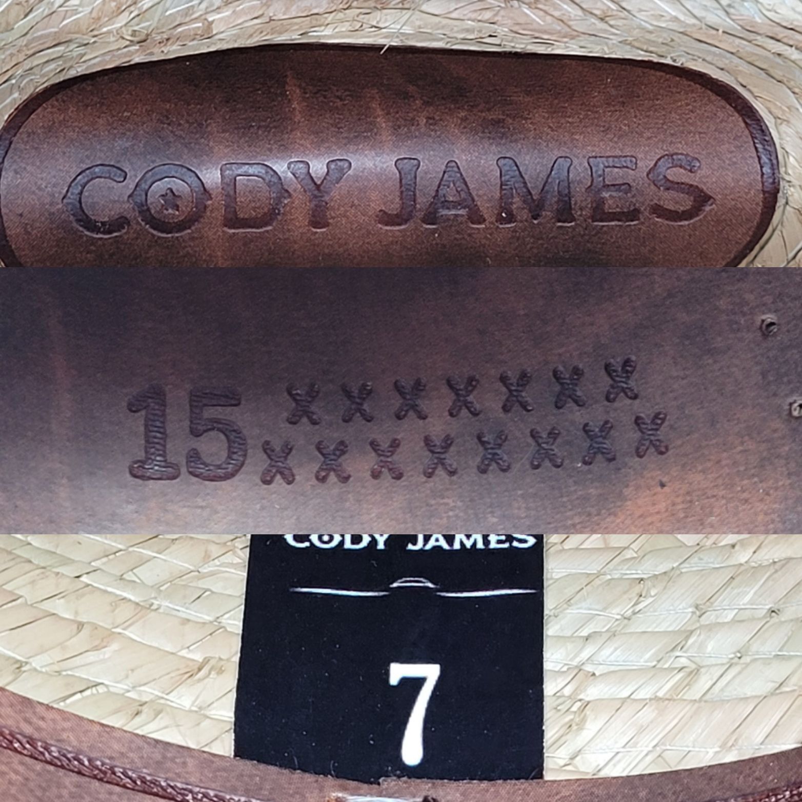 Cody James Mens Cody James 15X Straw Cowboy Hat Brown Leather Band Size Size ONE SIZE - 3 Thumbnail