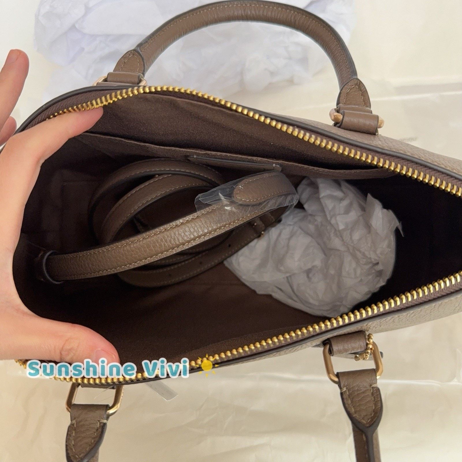 Coach NWT COACH Georgia Satchel leather CR156 Gold/Deep Blue Size ONE SIZE - 7 Thumbnail