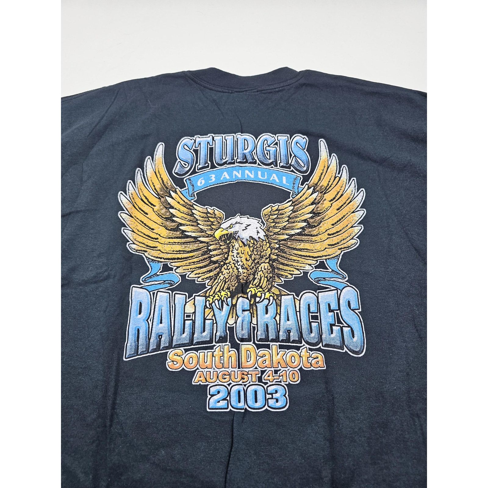 Anvil Sturgis 2003 Bike Rally Eagle Double Sided Sz XL Black Size US XL / EU 56 / 4 - 4 Thumbnail