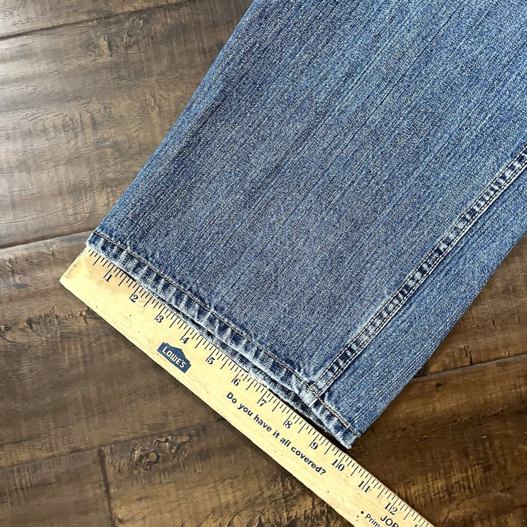 Vintage VINTAGE Plugg Jeans Mens 40x30 Baggy Wide Leg 90s Y2K Skater Hip Hop Grunge Straight Jeans 5-Pocket Blue Cotton Denim Mens Size US 40 / EU 56 - 5 Thumbnail