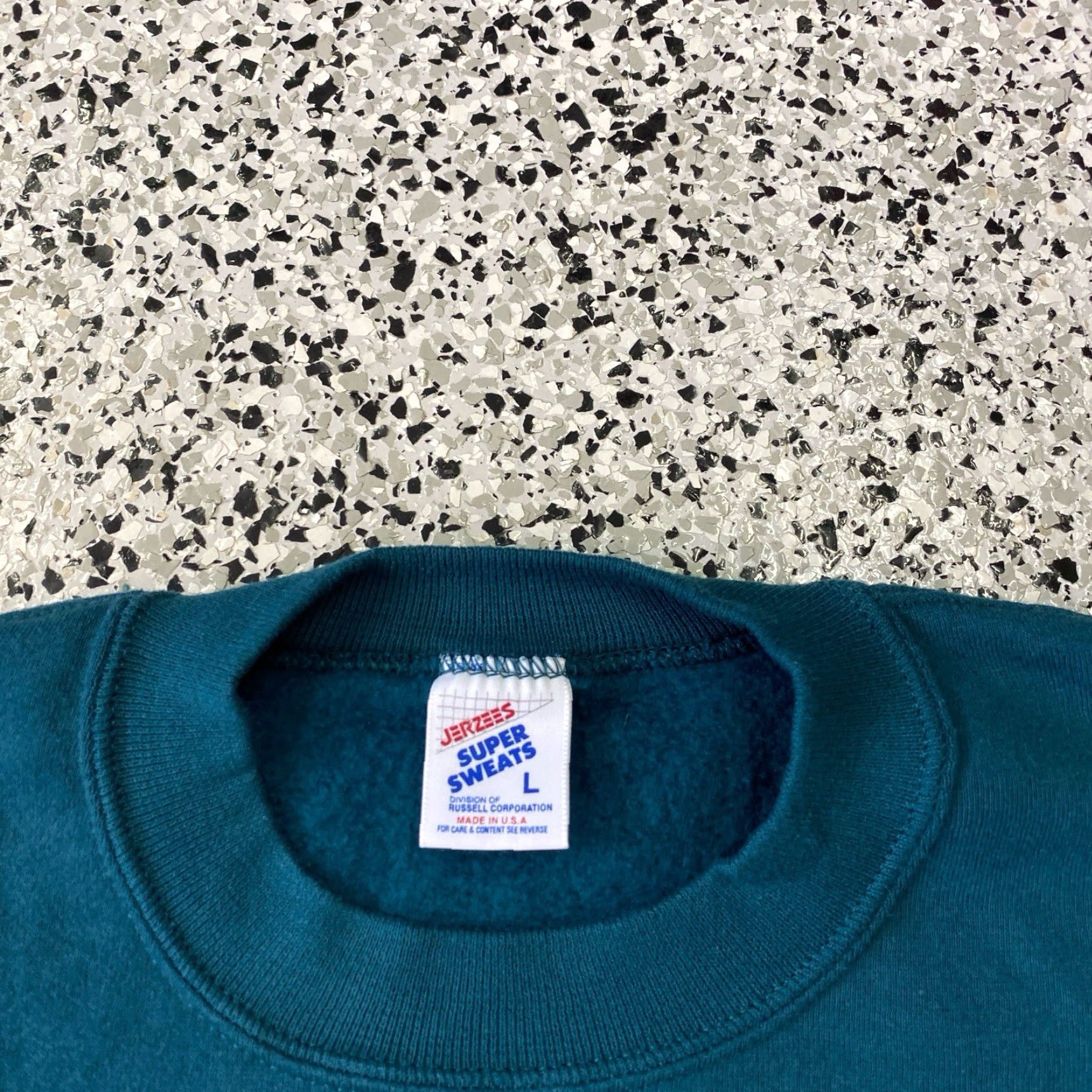 Jerzees VINTAGE Jerzees Oklahoma Air Force Base Sweatshirt Teal Large Military Crew Neck Long Sleeve Graphic Print Mens Pullover 80s UX? Size US L / EU 52-54 / 3 - 3 Thumbnail