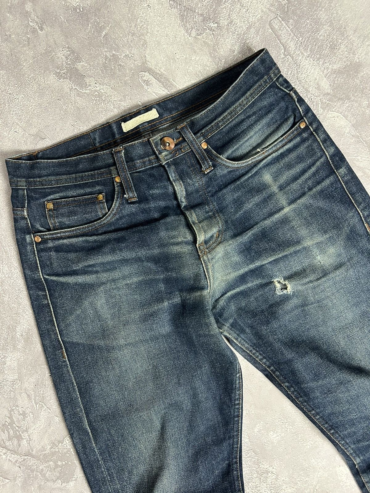 The Unbranded Brand × Vintage The Unbranded Brand UB201 14.5oz Selvedge Faded Jeans Size US 30 / EU 46 - 2 Thumbnail