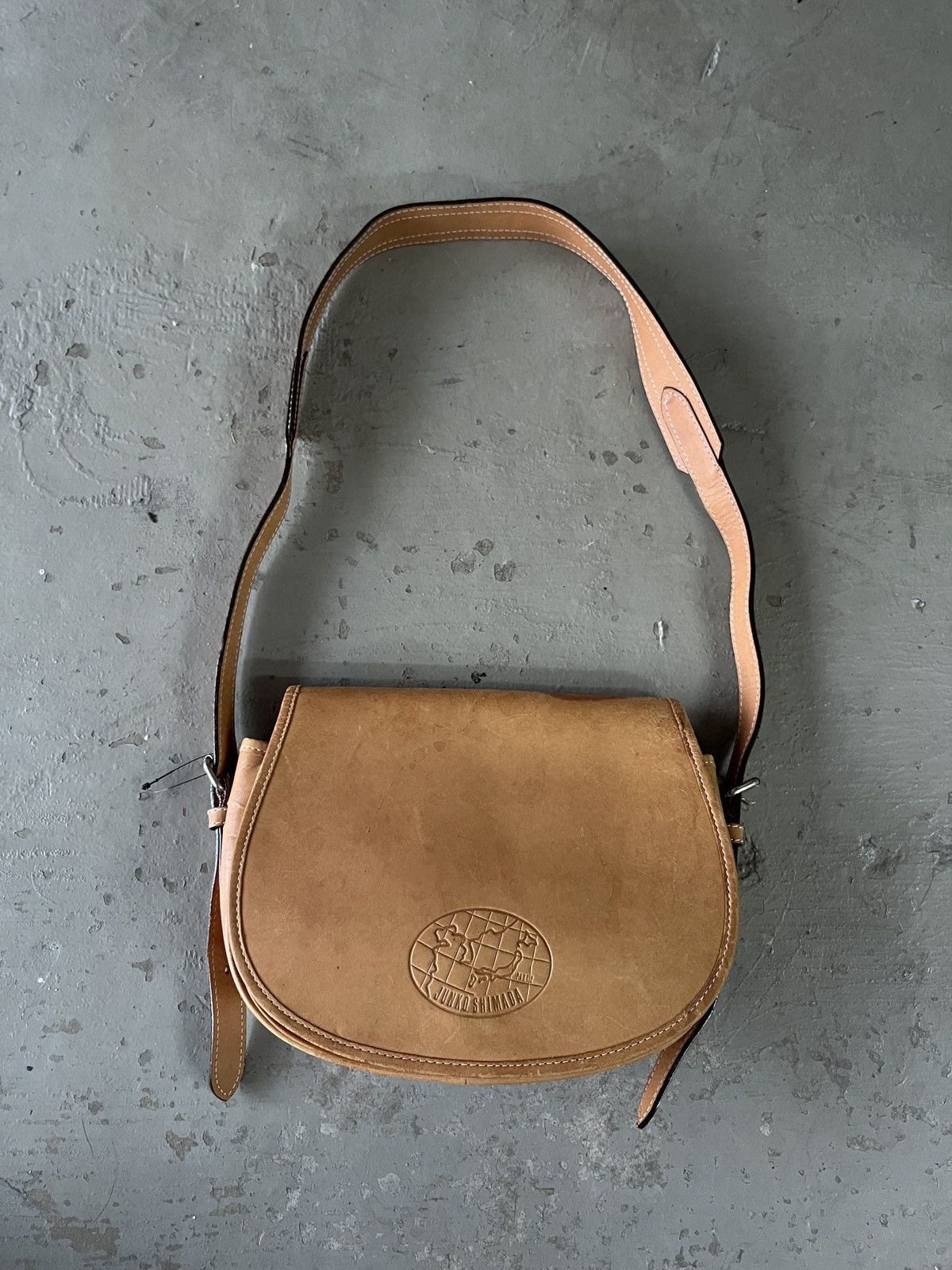Junko Shimada × Leather Vintage Junko Shimada Part 2 Patina Suede Leather Sling Bag Size ONE SIZE - 2 Thumbnail