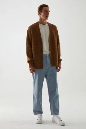 Cos Cos Mens Organic Cotton Denim Cargo Trousers 34 Light blue Size US 34 / EU 50 - 5 Thumbnail