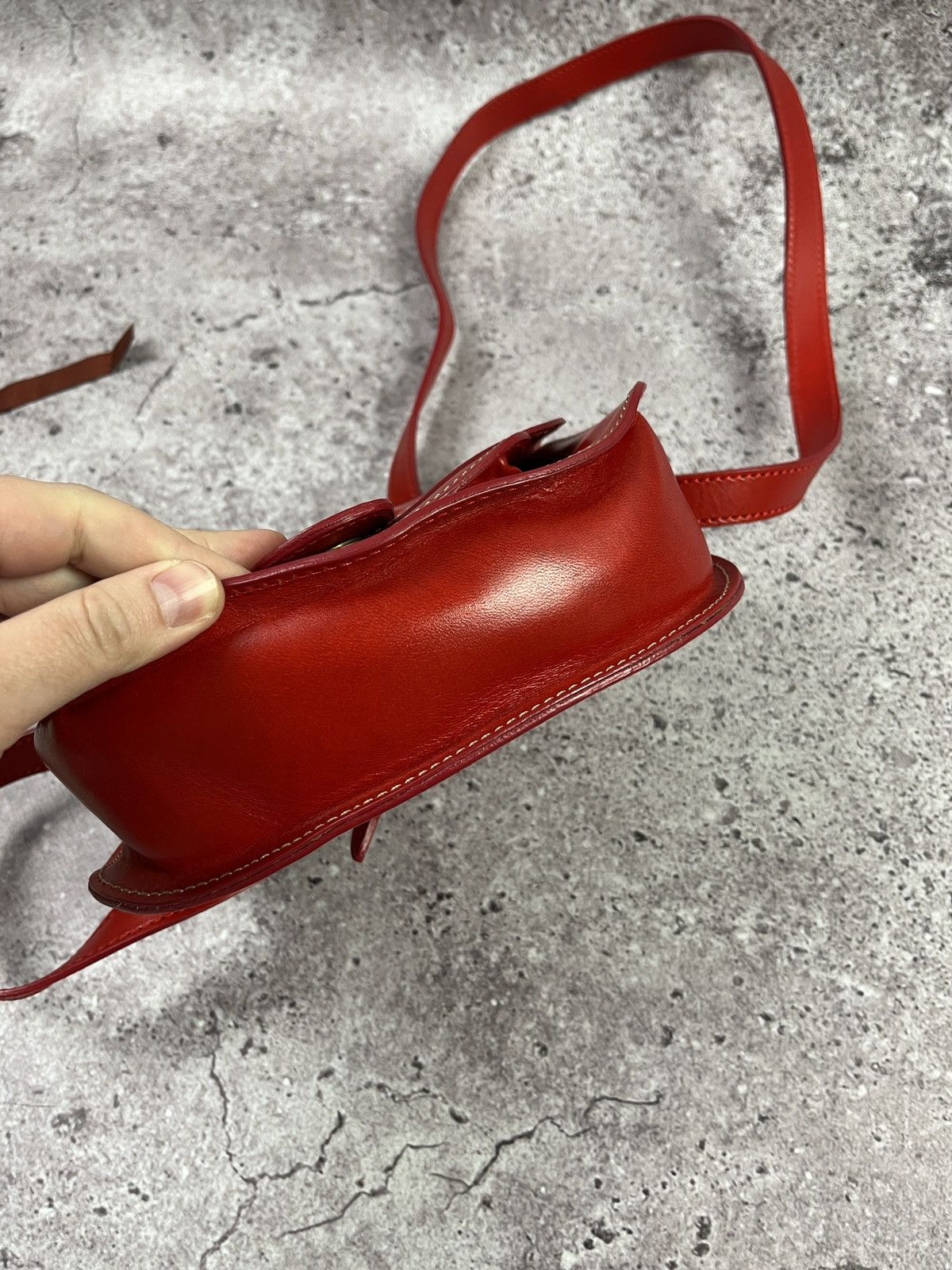 Other Penelope Chilvers Red Leather Mini Saddle Crossbody Bag Size ONE SIZE - 7 Thumbnail