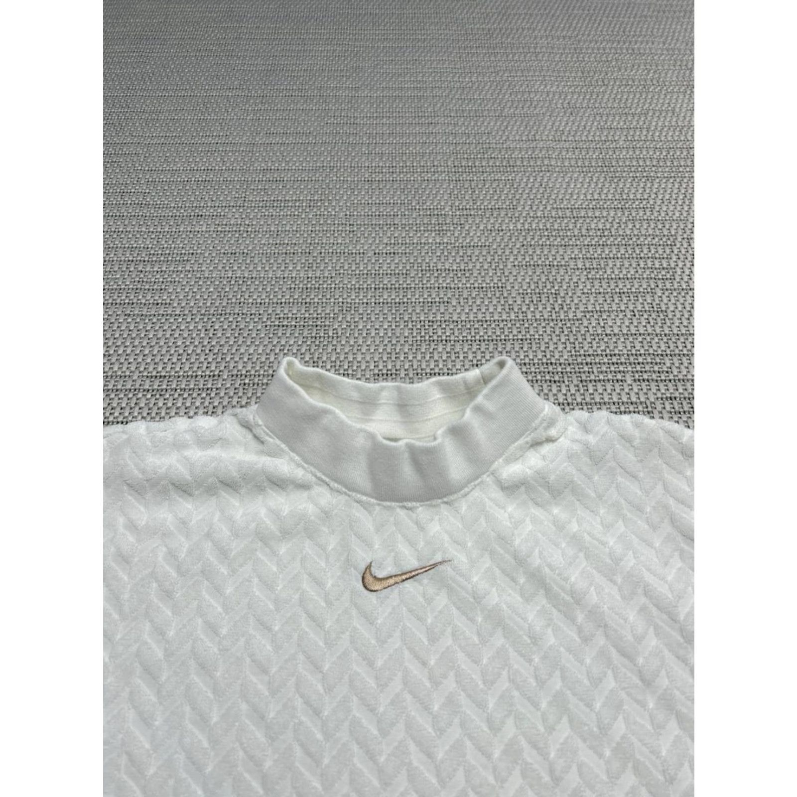 Nike Nike Track Suit Jacket Womens Small White Quilted Pullover Regular Fit Activewear Spring Fall DJ Size S / US 4 / IT 40 - 2 Thumbnail