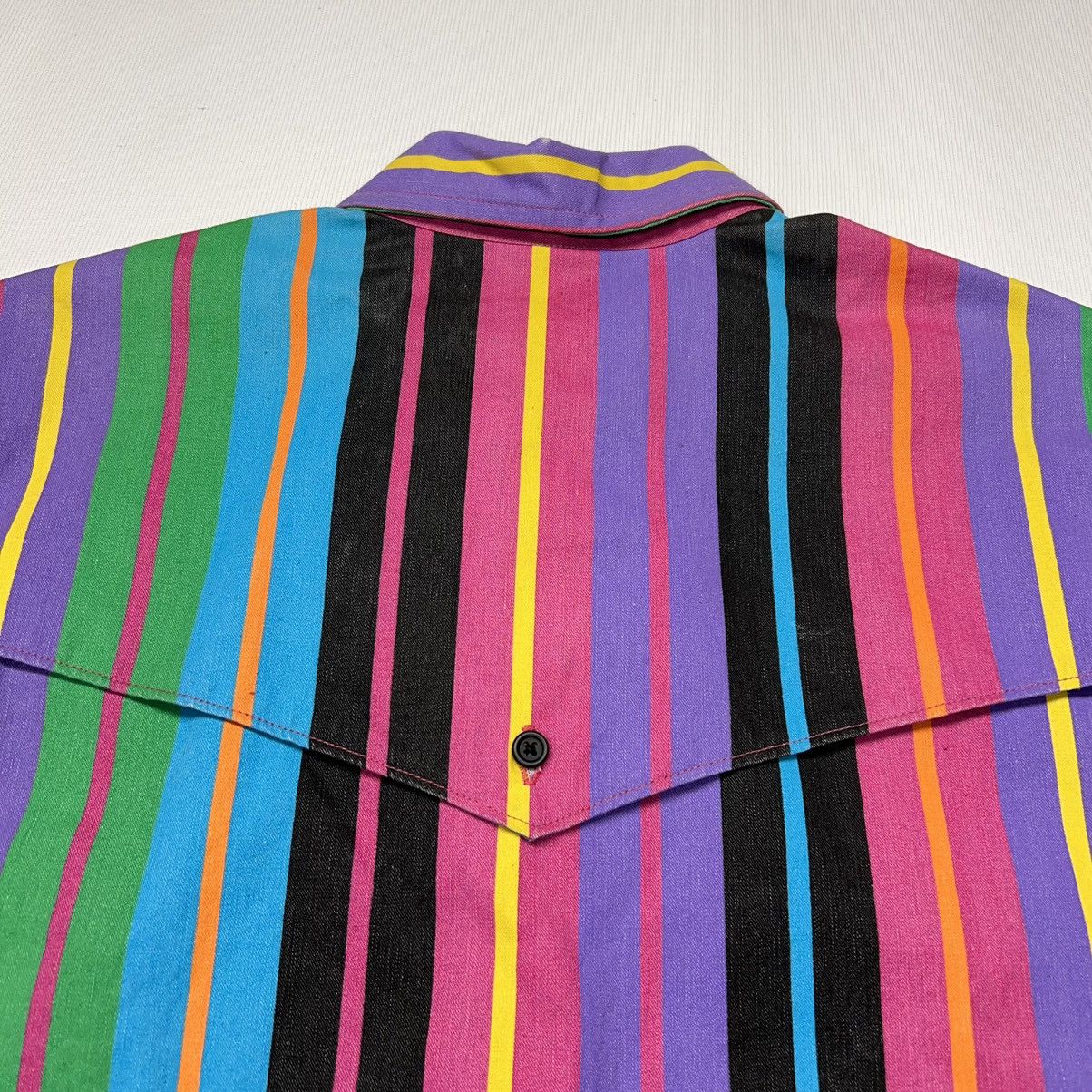 Vintage × Wrangler Wrangler Brushpopper Shirt 17.5 35 Pink Stripe Western Rodeo Size US XL / EU 56 / 4 - 11 Thumbnail