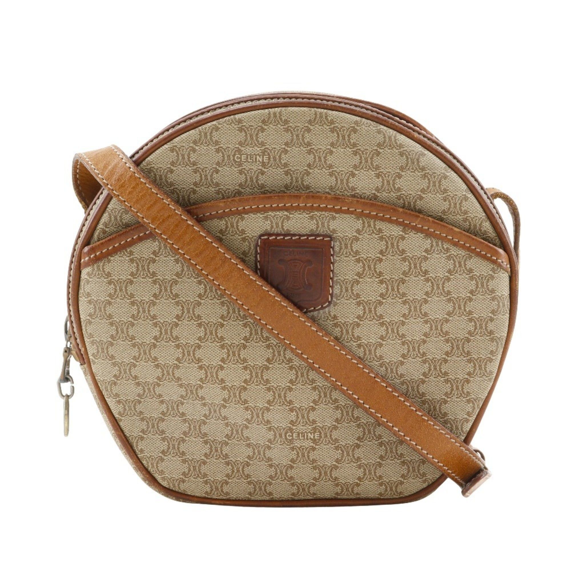 Celine Celine Old Shoulder Bag Macadam Vintage PVC Beige Zipper Women's Size ONE SIZE - 1 Thumbnail