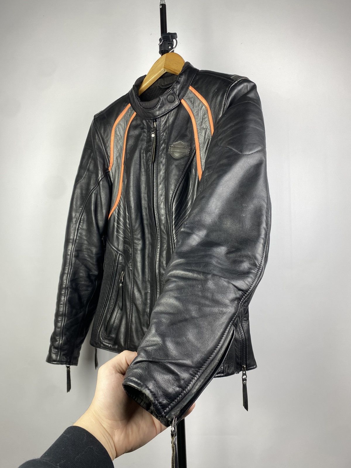 Harley Davidson Vintage 00s Harley Davidson Genuine Leather Jacket MOTO Size M / US 6-8 / IT 42-44 - 10 Thumbnail