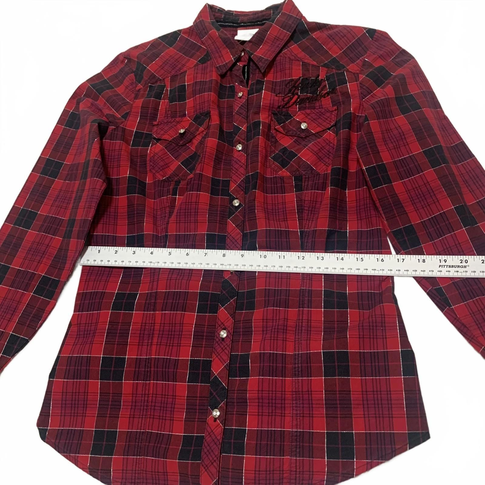 Harley Davidson Harley Davidson Red Plaid Flannel Shirt Corset Back L Size US L / EU 52-54 / 3 - 6 Thumbnail
