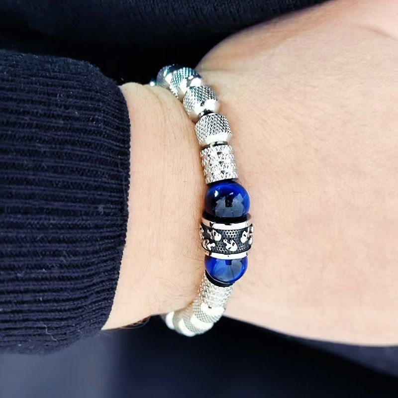 Other Tiger Stone Stainless Steel Beads Skull Bracelet Size ONE SIZE - 2 Thumbnail